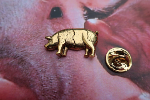 Pig Gold Lapel Pin