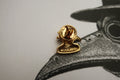 Plague Doctor Gold Lapel Pin