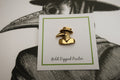 Plague Doctor Gold Lapel Pin