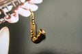 Saxophone Gold Lapel Pin