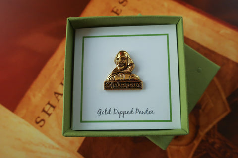 Shakespeare Gold Lapel Pin