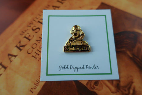 Shakespeare Gold Lapel Pin