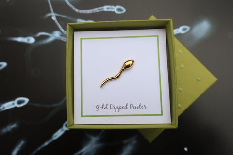 Sperm Gold Lapel Pin