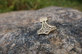 Viking Thor's Hammer Gold Lapel Pin