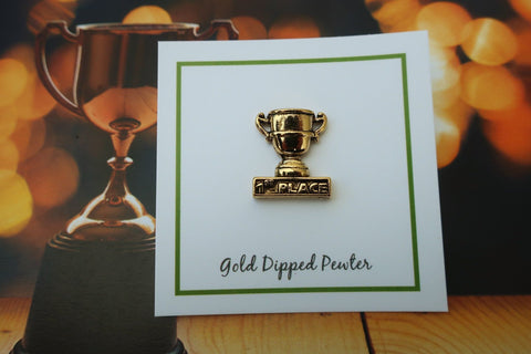 1st Place Trophy Gold Lapel Pin