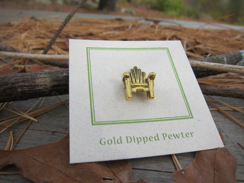 Adirondack Chair Gold Lapel Pin