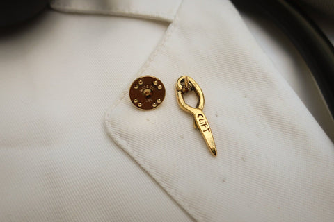 Aneurysm Clip Gold Lapel Pin