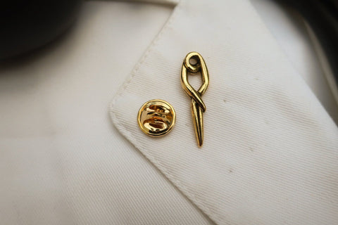 Aneurysm Clip Gold Lapel Pin