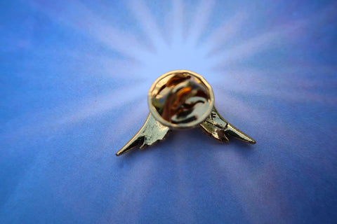 Angel Wings Gold Lapel Pin