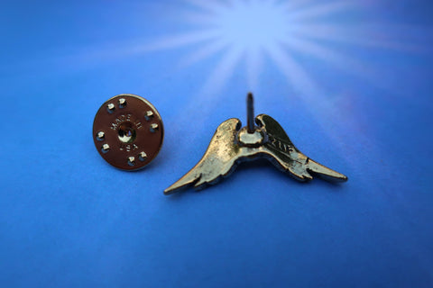 Angel Wings Gold Lapel Pin