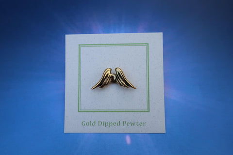 Angel Wings Gold Lapel Pin