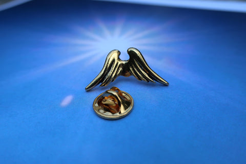Angel Wings Gold Lapel Pin