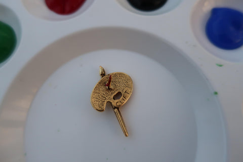 Artist Palette Gold Lapel Pin