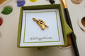 Artist's Hand with Brush Gold Lapel Pin