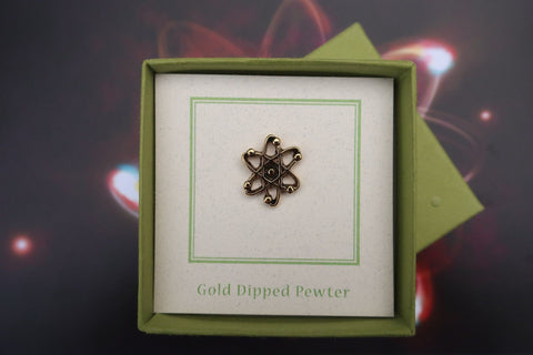 Atom Gold Lapel Pin