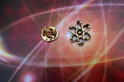 Atom Gold Lapel Pin