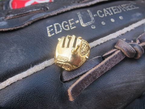 Baseball Glove Gold Lapel Pin
