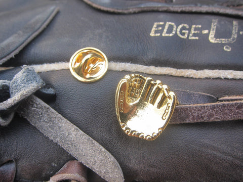 Baseball Glove Gold Lapel Pin