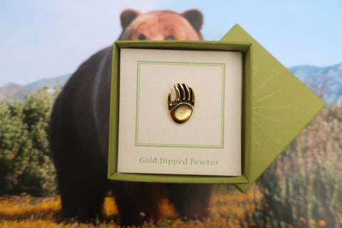 Bear Claw Gold Lapel Pin