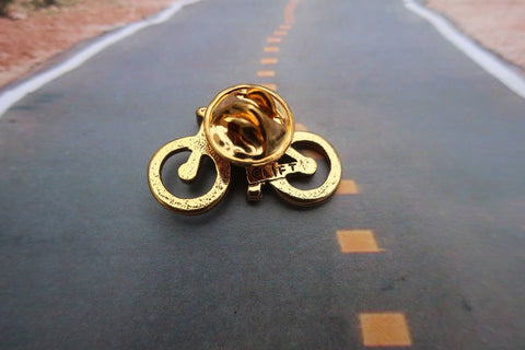Bicycle Gold Lapel Pin