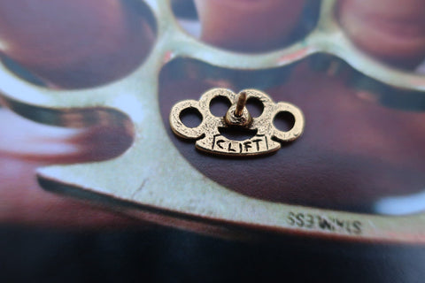 Brass Knuckles Gold Lapel Pin