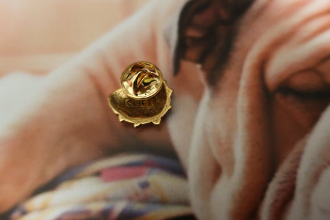 Bulldog Gold Lapel Pin