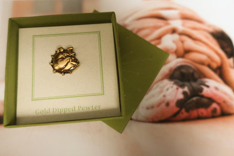 Bulldog Gold Lapel Pin