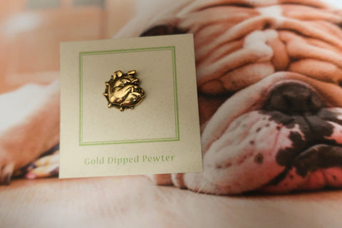 Bulldog Gold Lapel Pin