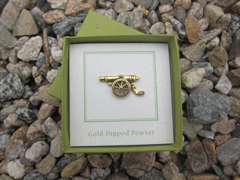 Cannon Gold Lapel Pin