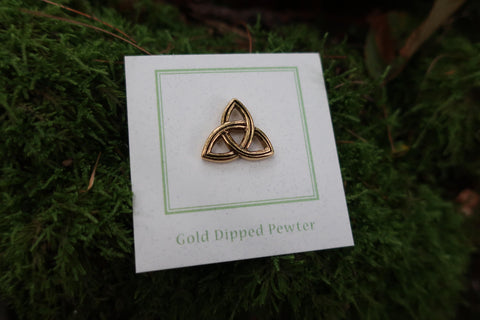 Celtic Knot Gold Lapel Pin
