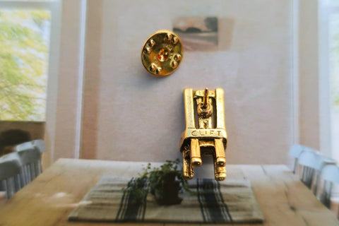 Chair Gold Lapel Pin