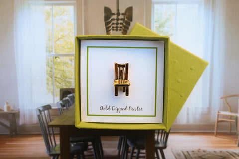 Chair Gold Lapel Pin