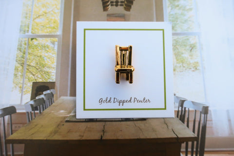 Chair Gold Lapel Pin