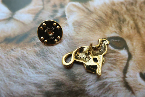 Cheetah Gold Lapel Pin