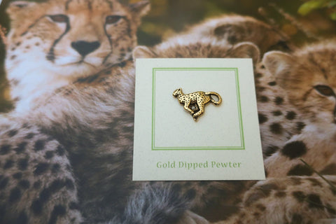 Cheetah Gold Lapel Pin