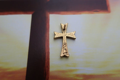 Cross Gold Lapel Pin