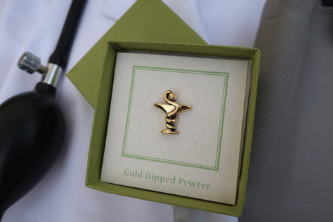 Bowl of Hygiea Gold Lapel Pin