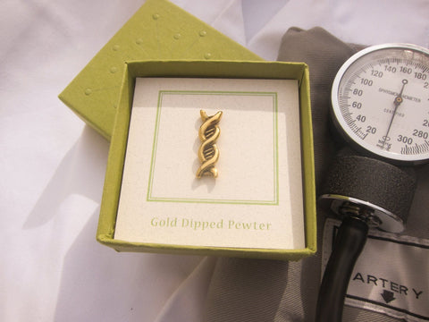DNA Gold Lapel Pin