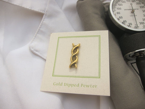 DNA Gold Lapel Pin