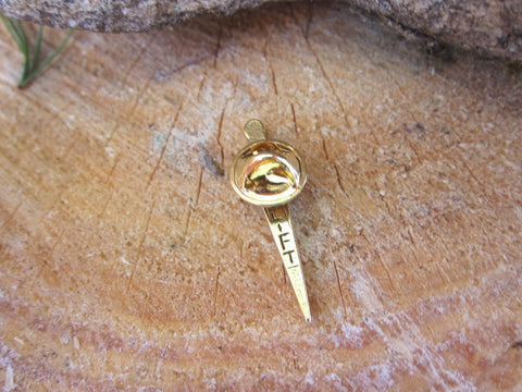 Dagger Gold Lapel Pin
