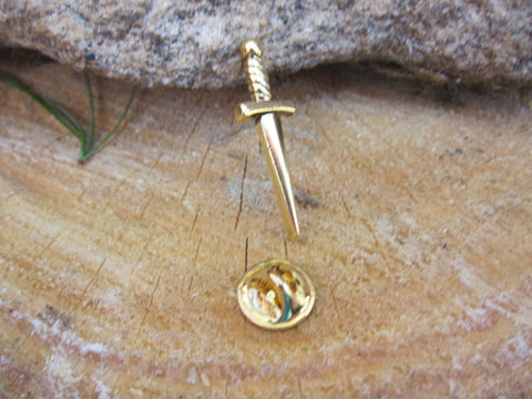 Dagger Gold Lapel Pin