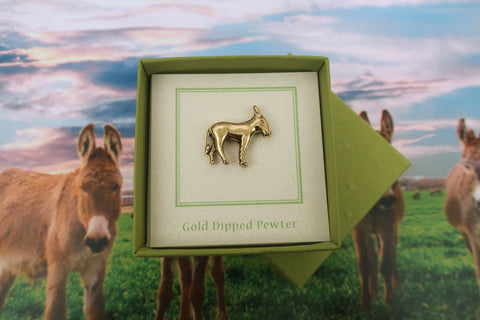 Donkey Gold Lapel Pin