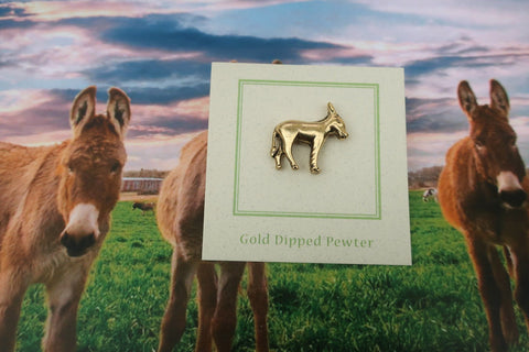 Donkey Gold Lapel Pin