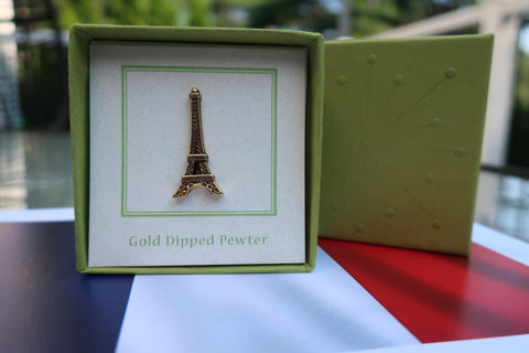 Eiffel Tower Gold Lapel Pin
