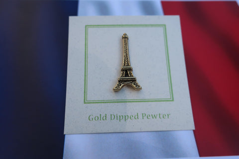 Eiffel Tower Gold Lapel Pin