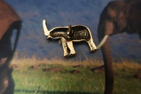 Elephant Gold Lapel Pin