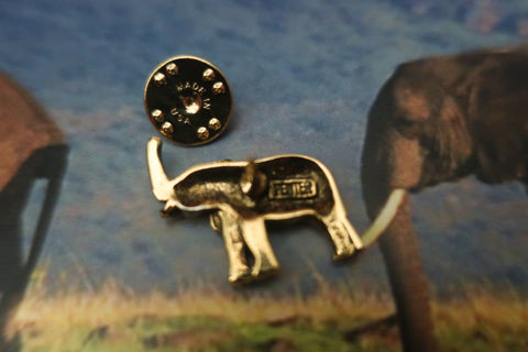 Elephant Gold Lapel Pin