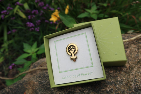 Votes for Women Gold Lapel Pin