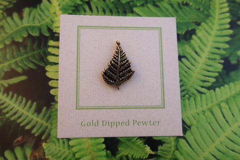 Fern Gold Lapel Pin