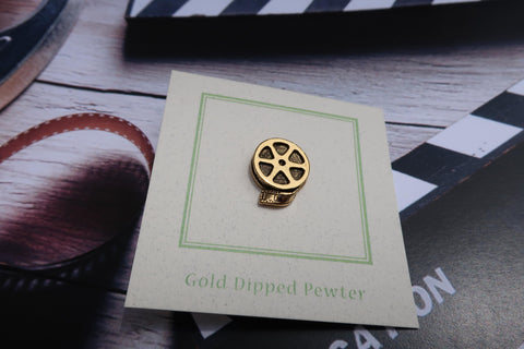 Film Reel Gold Lapel Pin